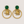 Circle Shirokhorshid Brass Earrings with Gems