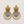 Circle Golden Crown Brass Earrings with Pahlavi Coins