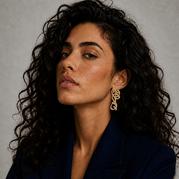 Asymmetrical Vatanam Brass Earrings
