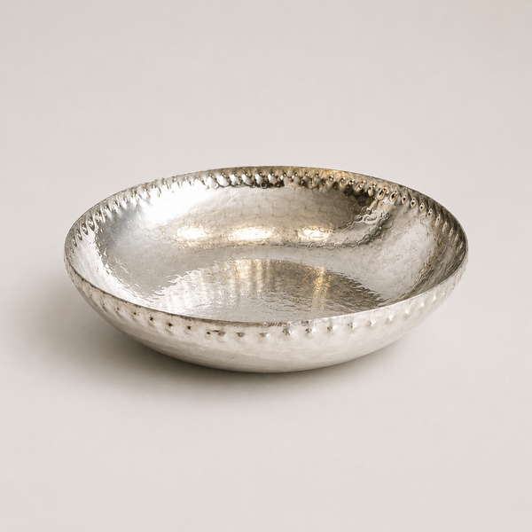 Hammered Round Copper Bowl