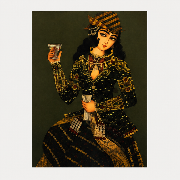 Qajar in Green Wall Art