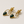 Crown Brass Earrings with Pearls