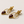 Crown Brass Earrings with Pearls