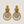 Circle Golden Crown Brass Earrings with Pahlavi Coins