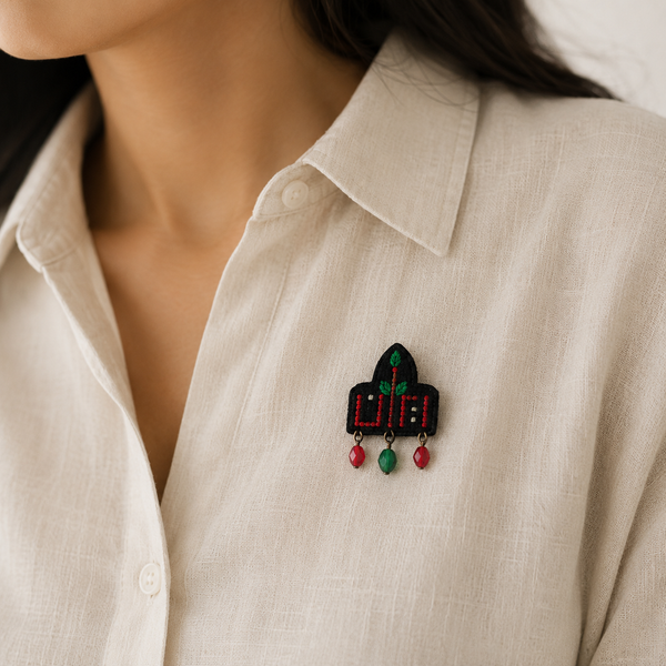 Hometown Embroidery Brooch