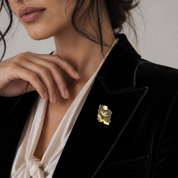 Iran Golo Morgh Handcrafted Brooch