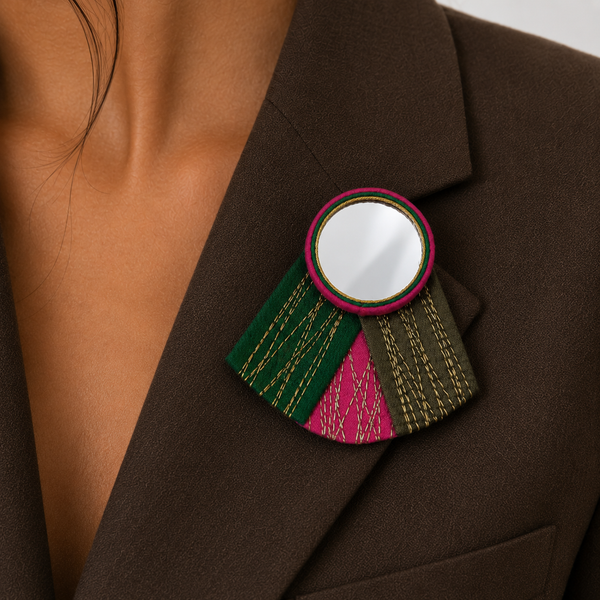 Round Masouleh Brooch