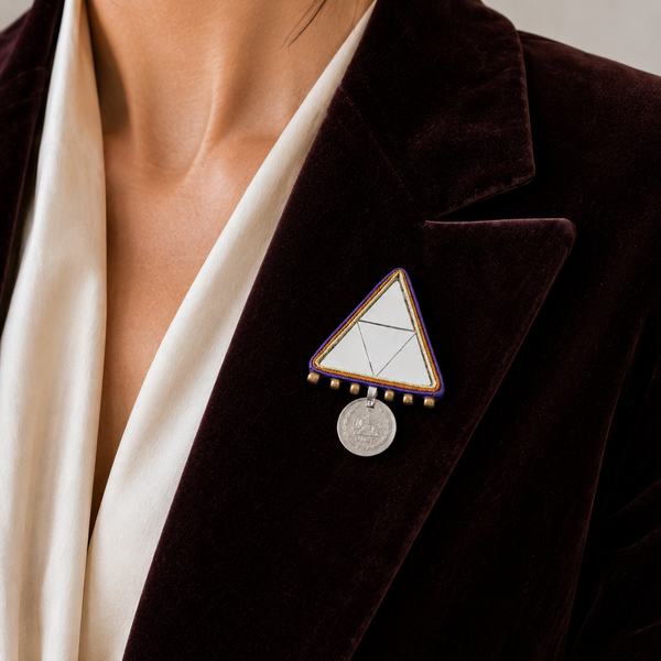 Triangle Mirror Brooch