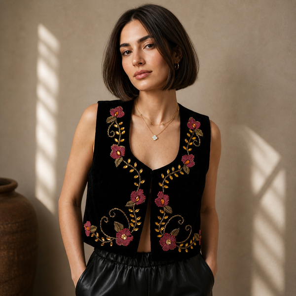 Shine & Grow Hand Beaded Vest
