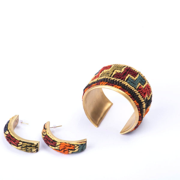 Moon Brass Earring