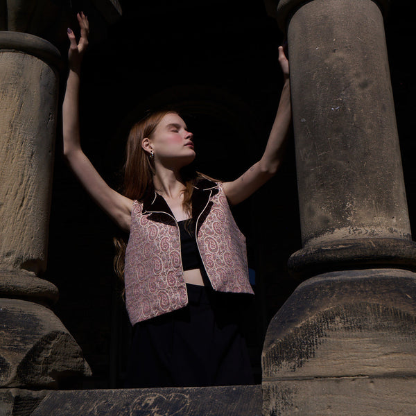 Black Velvet Collar Khatoon Vest