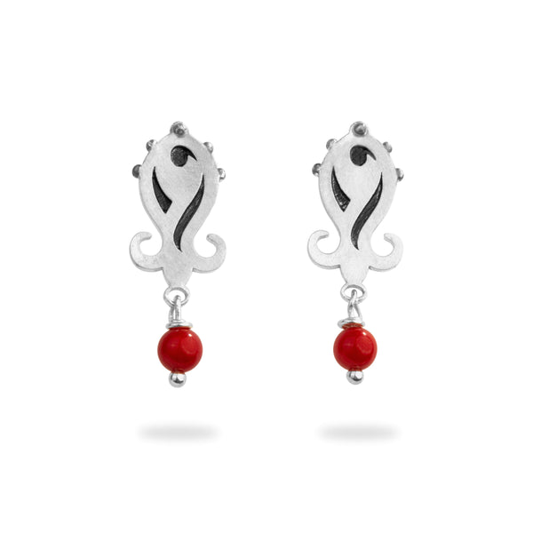 Tulip Silver Earring