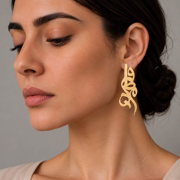 Asymmetrical Vatanam Brass Earrings