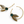 Asymmetrical Leaves Brass Earrings with Agate New