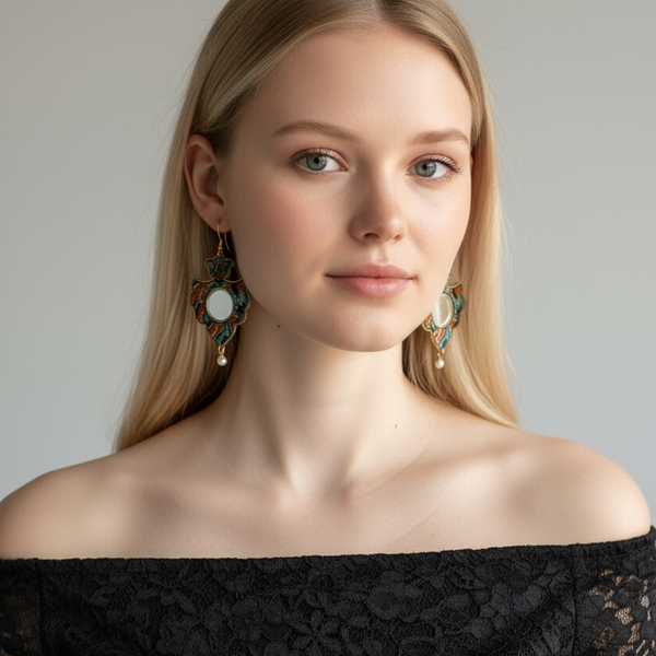 Taj Ayneii Termeh Earrings