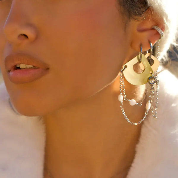 Helia Earring – Beige Coral