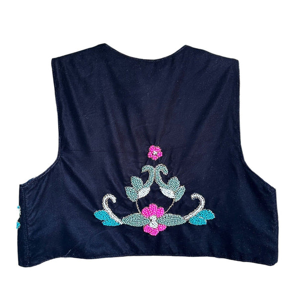 Pink Feast Hand Beaded Vest
