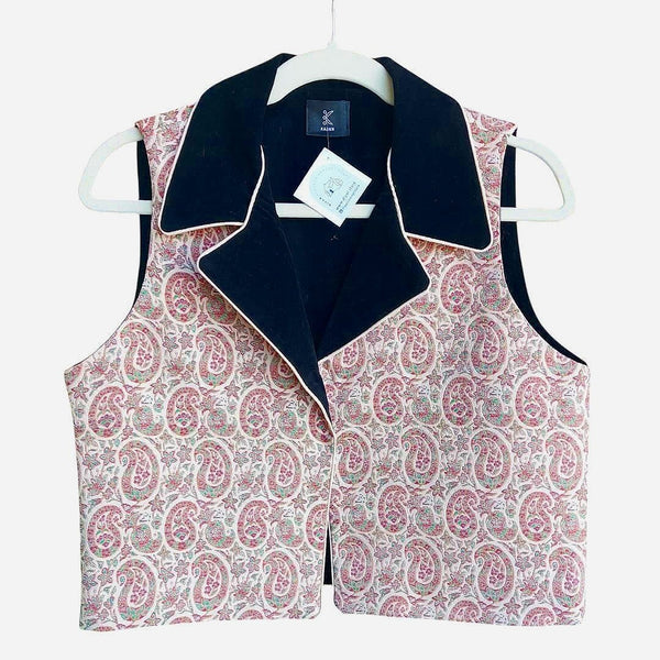 Black Velvet Collar Khatoon Vest