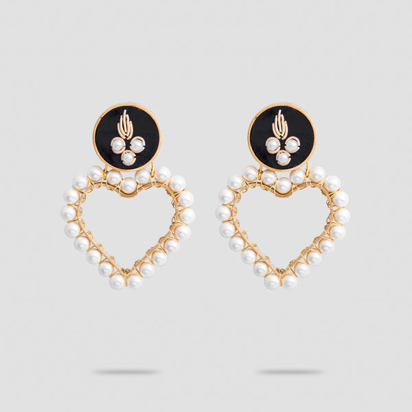 Pearl Hearts Earrings