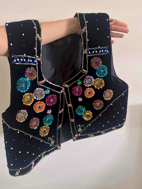 Blooms of Beauty Hand Beaded Vest