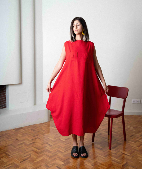 Diamond Linen Dress