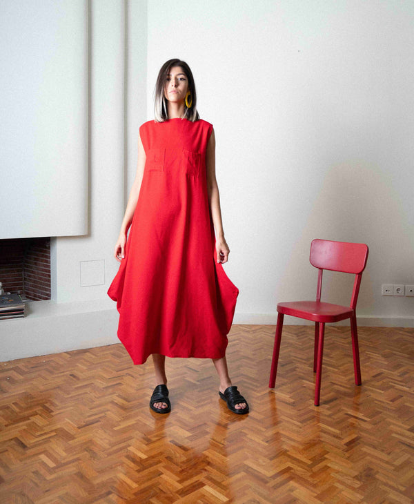 Diamond Linen Dress
