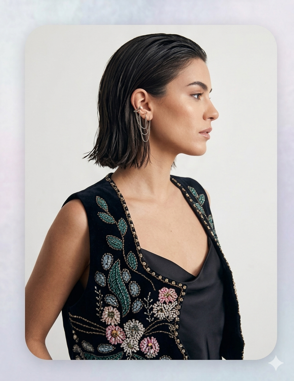 Spring of Abundance Hand Beaded Vest