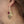 Asymmetrical Leaves Brass Earrings with Gem