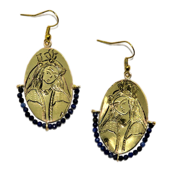 Persian Miniature Brass Earrings