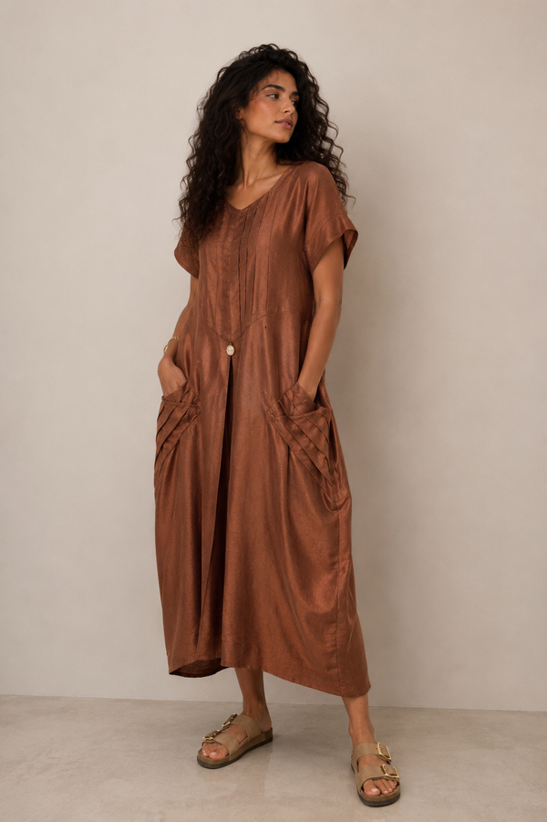 Ghabaa Free Size Dress with Pahlavi Coin