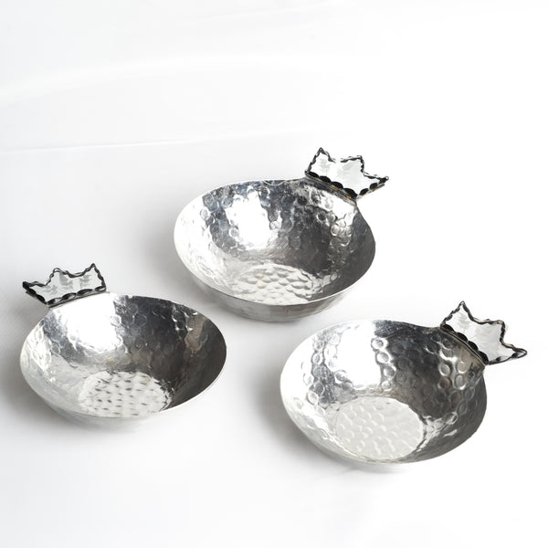 Copper Pomegranate Bowl with Etched Mirror