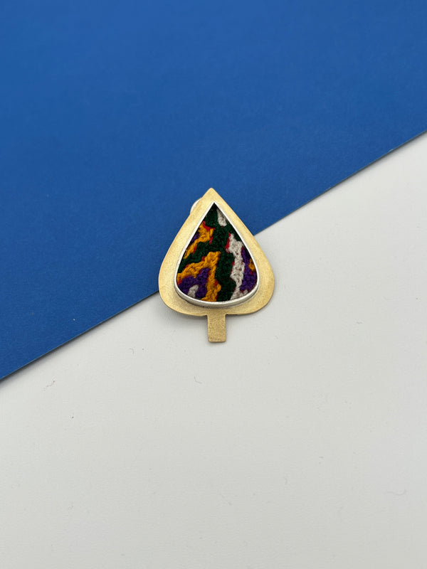 Sarv Silver Brass Brooch