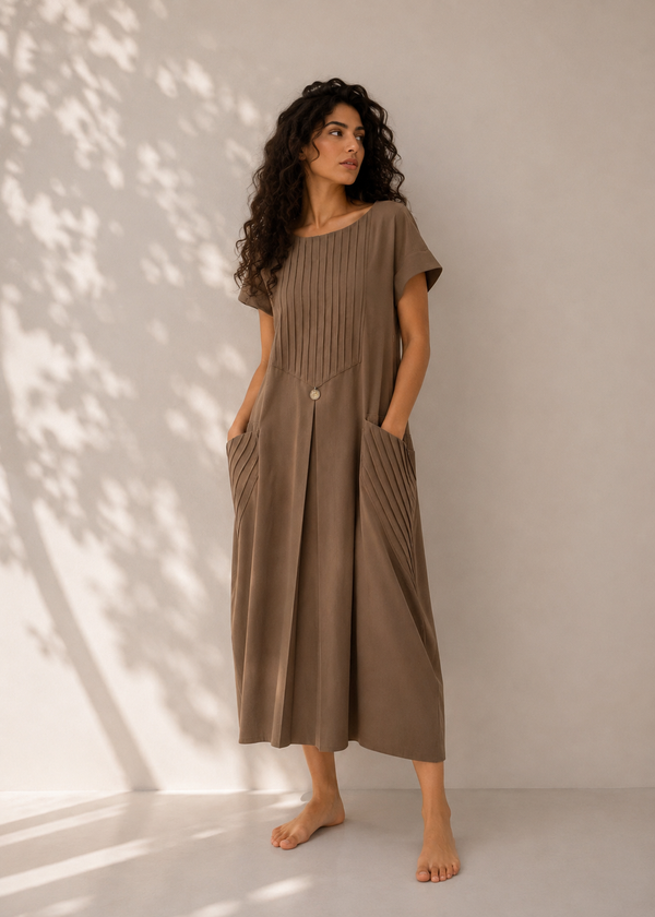 Ghabaa Free Size Dress with Pahlavi Coin