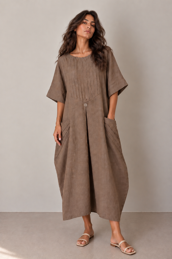 Ghabaa Free Size Dress with Pahlavi Coin