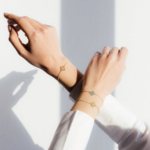 Bahar Bracelet Blue Enamel