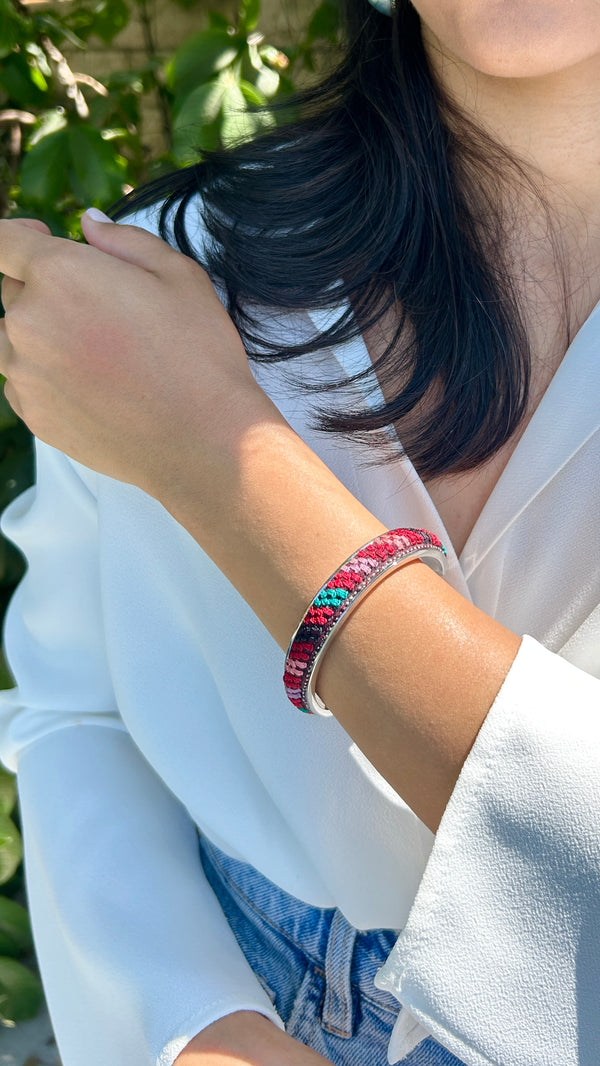 Embroidery Textile Bangle