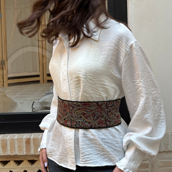 Lajevard Termeh Belt