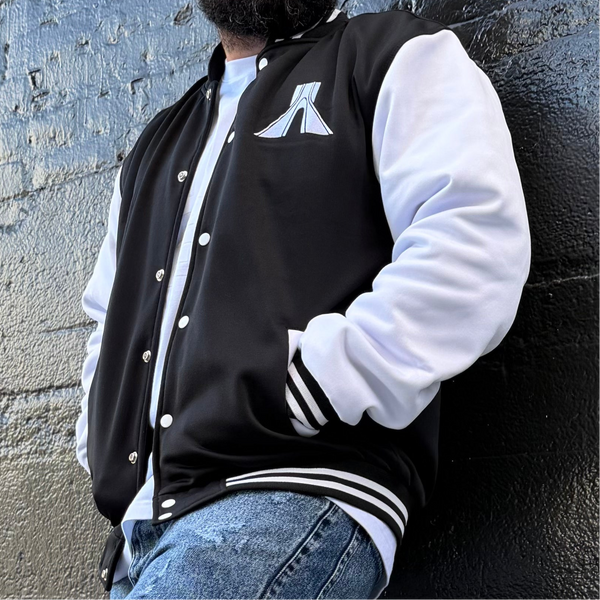 Azadi Black & White Varsity Jacket