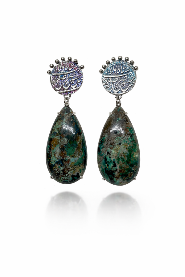 Shah-e Vala Chrysocolla Earrings