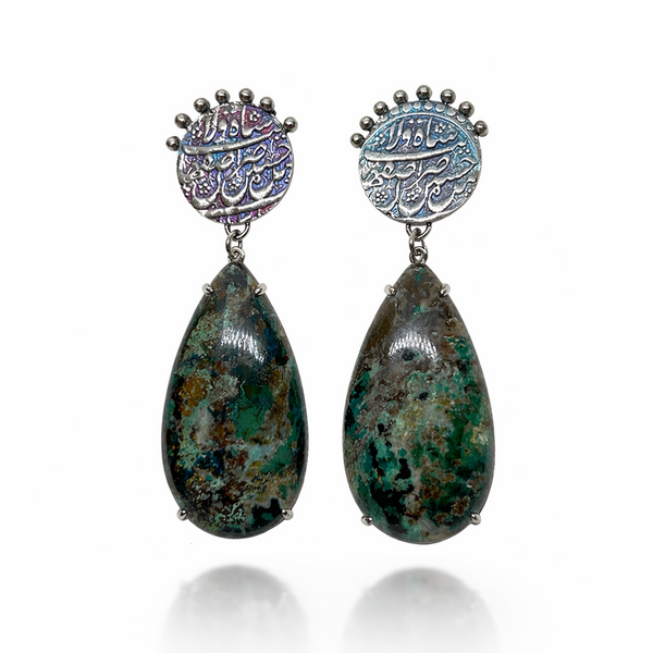 Shah-e Vala Chrysocolla Earrings