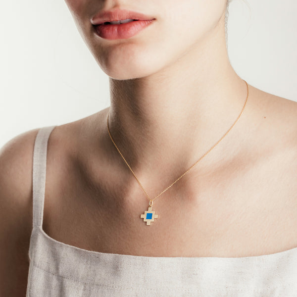 Bahar Pendant Blue Enamel