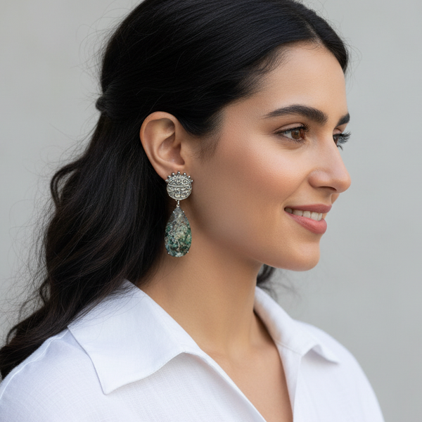 Shah-e Vala Chrysocolla Earrings