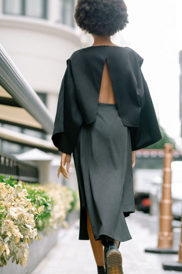 Prim Black Blouse