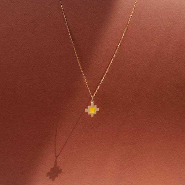 Bahar Pendant Yellow Enamel