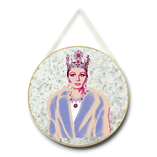 Shahbanoo Farah Diba Round Wall Mirror