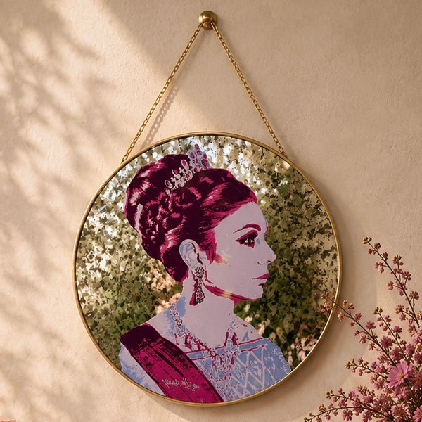 Shahbanoo Farah Diba Round Wall Mirror