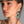 Large Ax Head Brass-Blue Patina Earring