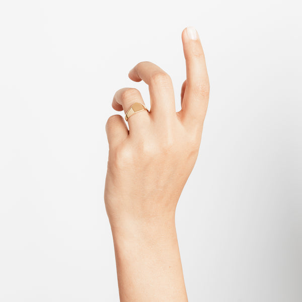 Sahra Signer Ring Yellow Gold