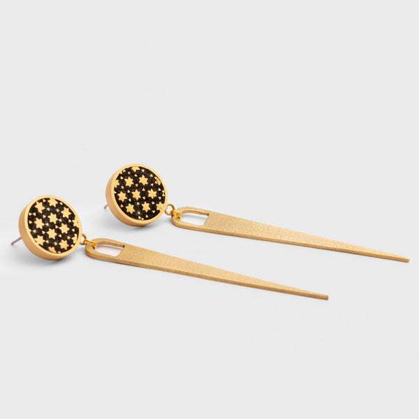 Septum-Khatam Brass Earring with gold finish