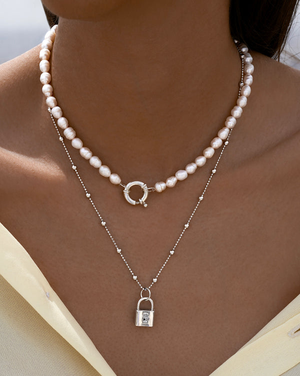 Silver Lock Necklace